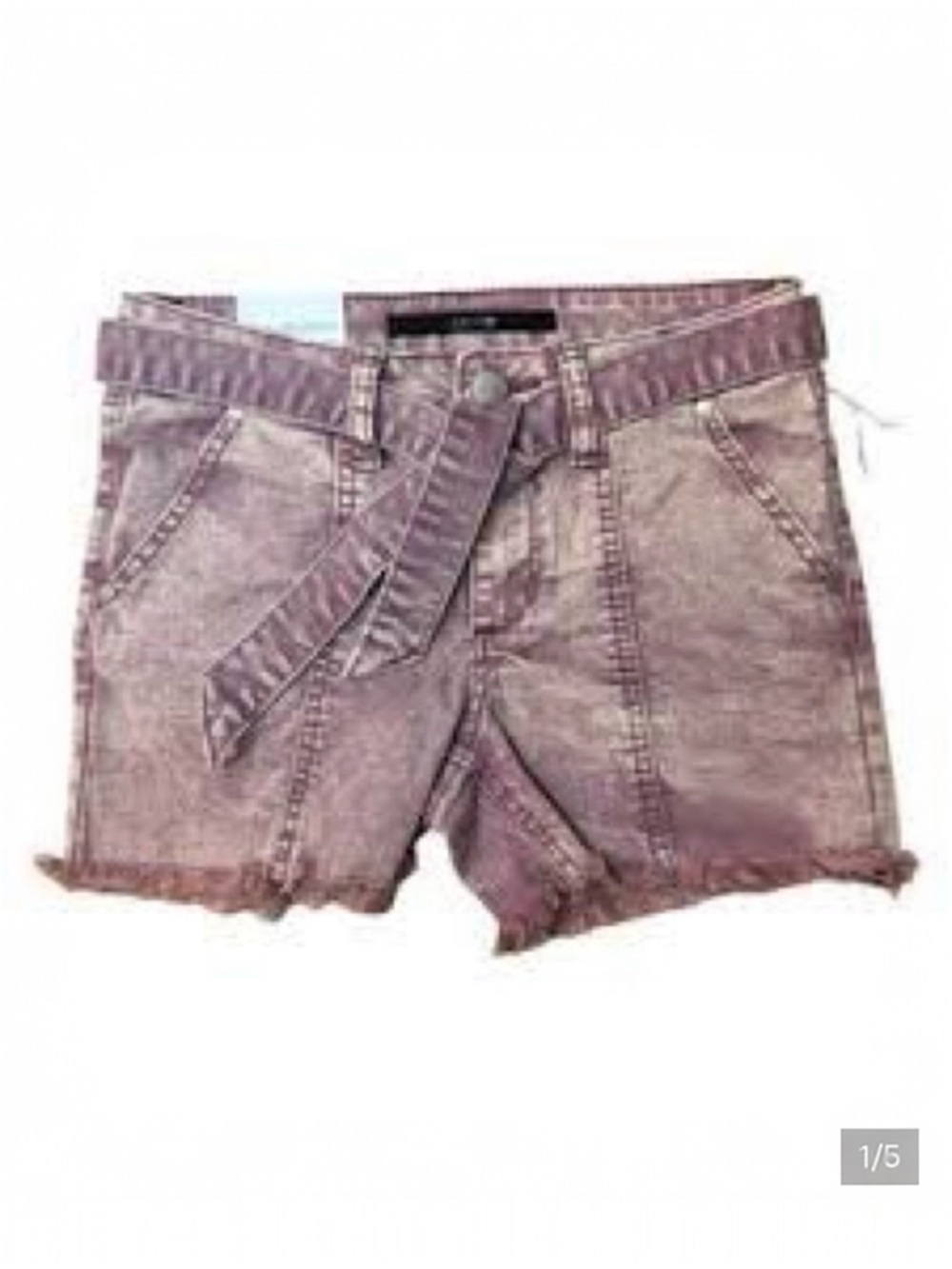 Joe’s Jeans Girls Belted acid-wash Jean Shorts